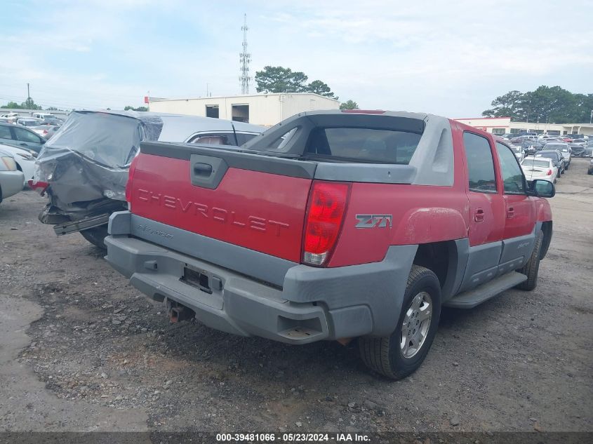 2002 Chevrolet Avalanche 1500 VIN: 3GNEK13T12G147462 Lot: 39481066