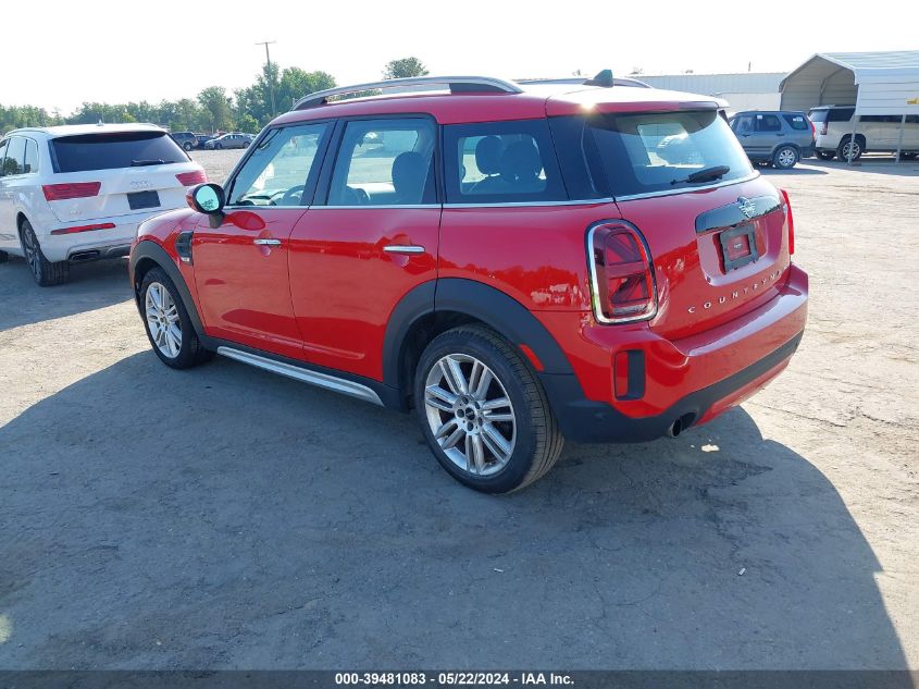 2022 Mini Cooper Countryman VIN: WMZ23BR01N3N70318 Lot: 39481083