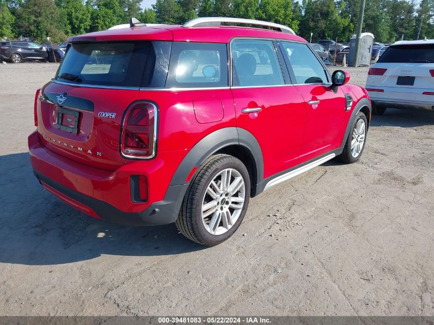 2022 Mini Cooper Countryman VIN: WMZ23BR01N3N70318 Lot: 39481083