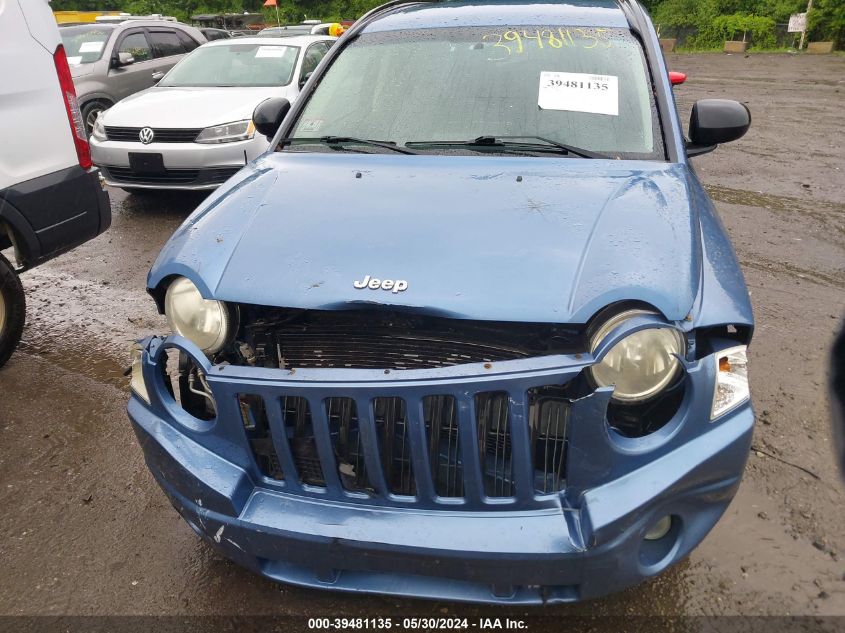 2007 Jeep Compass Sport VIN: 1J8FF47W97D198437 Lot: 39481135