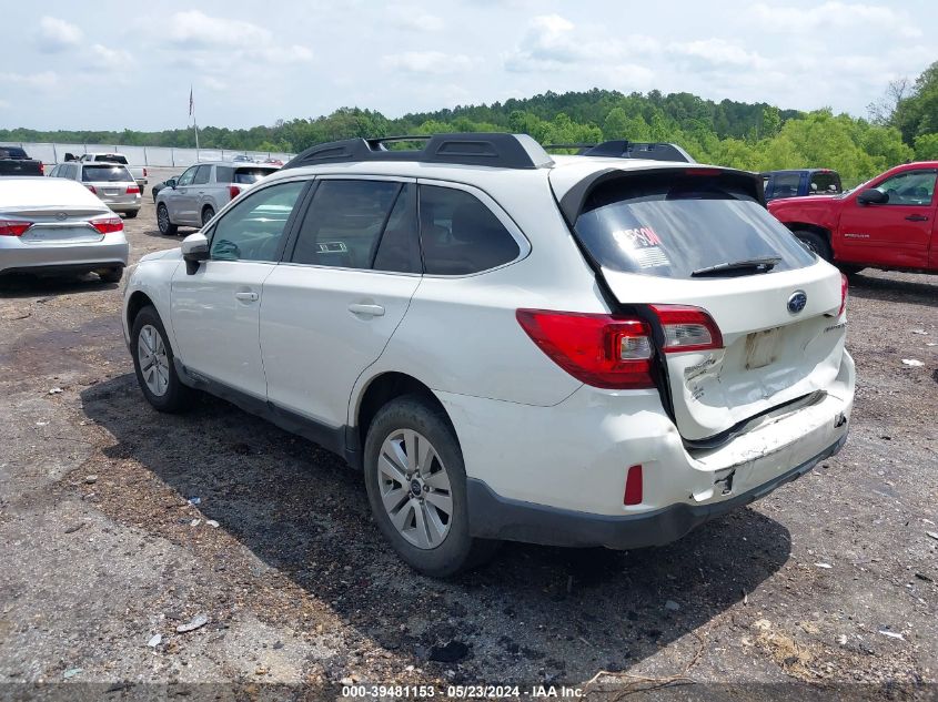 2016 Subaru Outback 2.5I Premium VIN: 4S4BSBFC2G3242860 Lot: 39481153