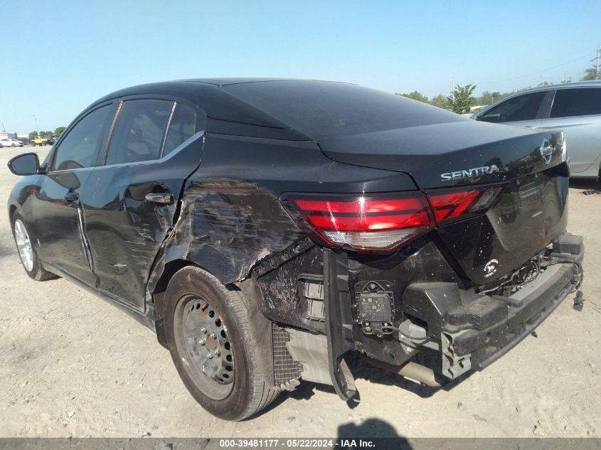 2020 Nissan Sentra S Xtronic Cvt VIN: 3N1AB8BV5LY223749 Lot: 39481177