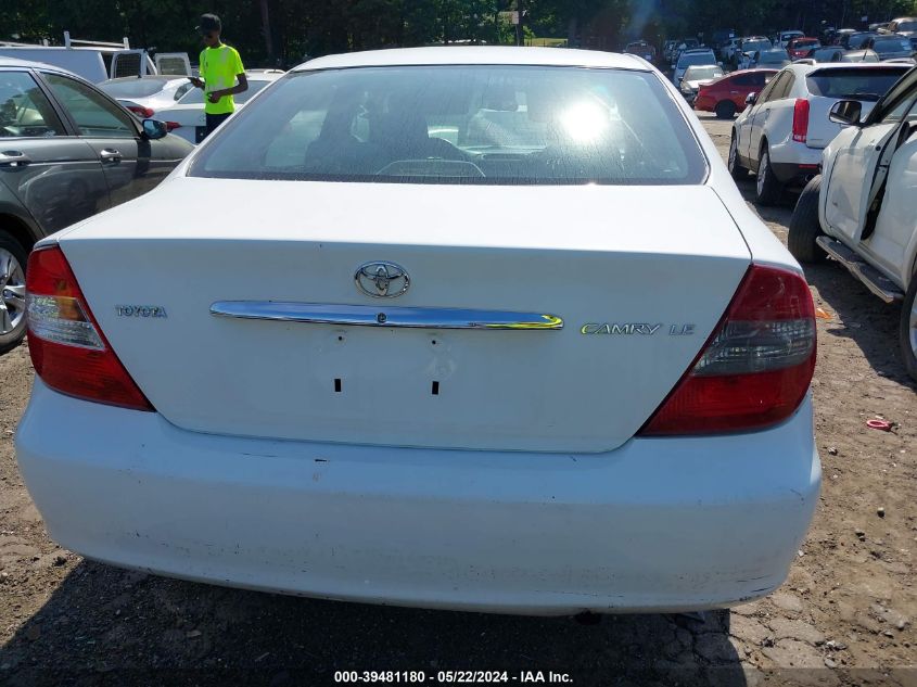 2004 Toyota Camry Le VIN: 4T1BE32K04U285481 Lot: 39481180