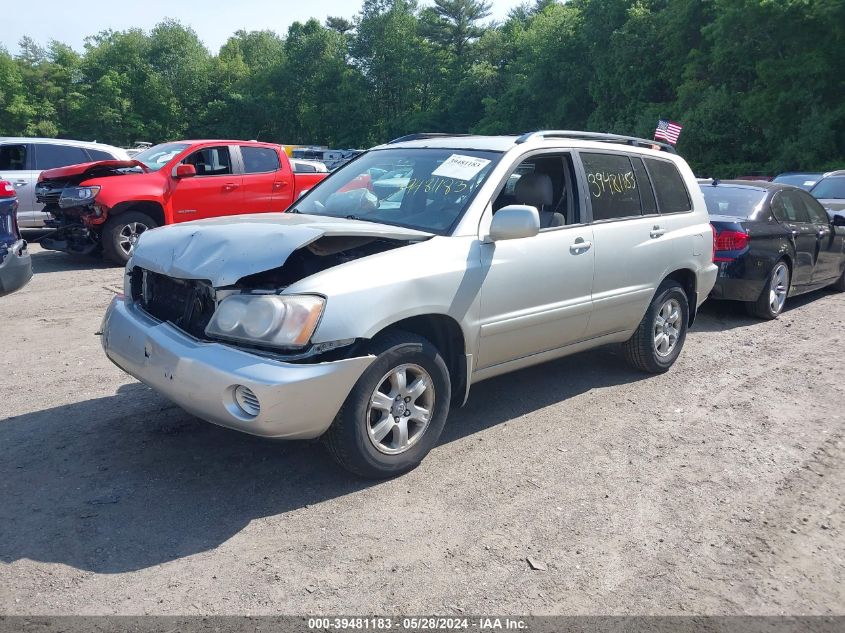 2003 Toyota Highlander V6 VIN: JTEGF21A430115863 Lot: 39481183