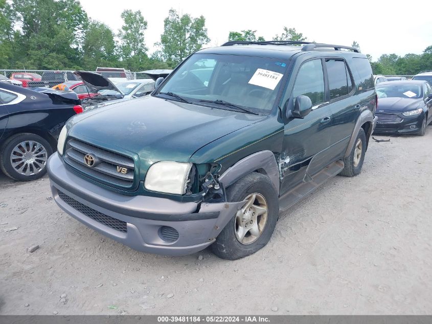 2001 Toyota Sequoia Sr5 V8 VIN: 5TDBT44A81S006931 Lot: 39481184