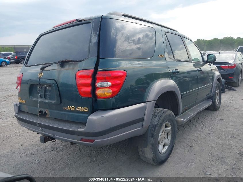 2001 Toyota Sequoia Sr5 V8 VIN: 5TDBT44A81S006931 Lot: 39481184