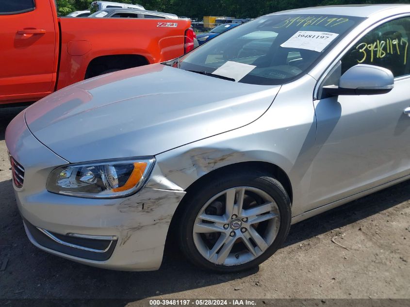 2015 Volvo S60 T5 Premier VIN: YV1612TK0F1344831 Lot: 39481197