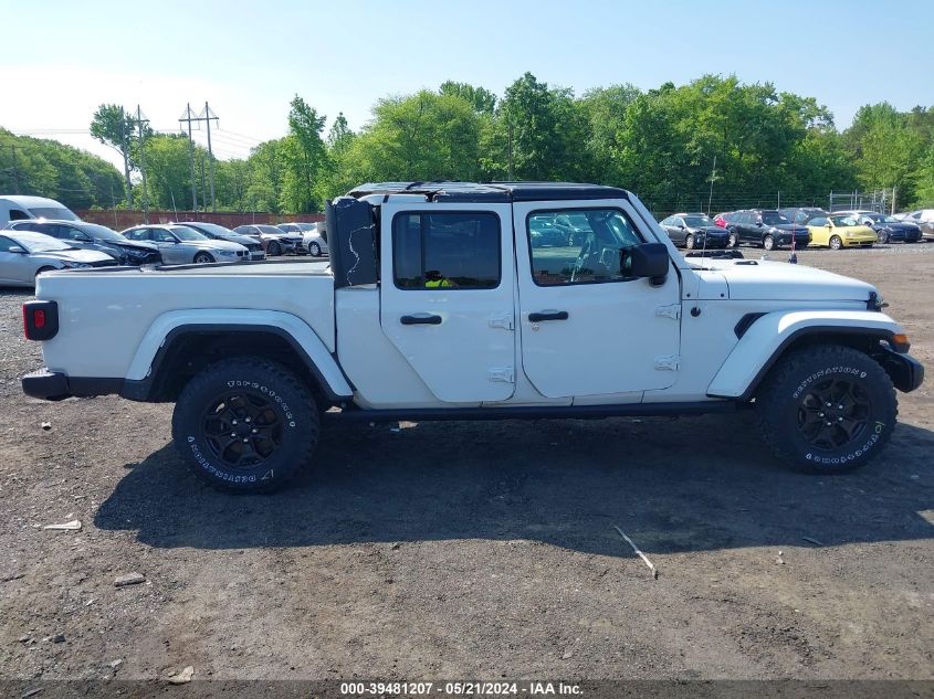 2021 Jeep Gladiator Willys 4X4 VIN: 1C6HJTAG6ML580606 Lot: 39481207