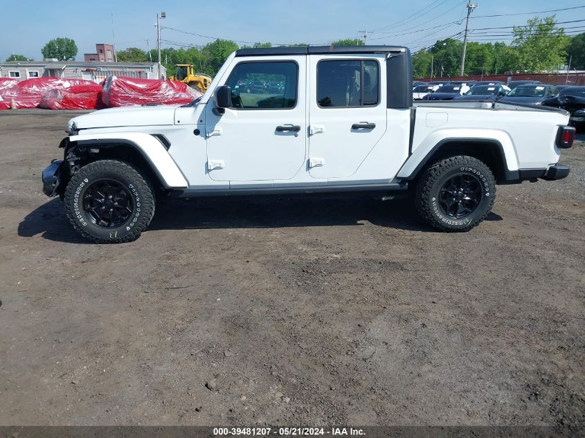 2021 Jeep Gladiator Willys 4X4 VIN: 1C6HJTAG6ML580606 Lot: 39481207