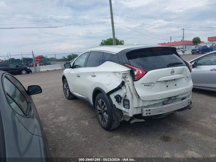 2015 Nissan Murano Sl VIN: 5N1AZ2MG7FN235774 Lot: 39481268