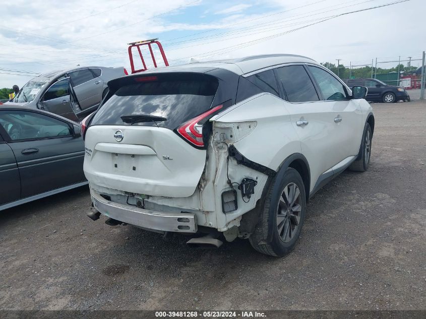 2015 Nissan Murano Sl VIN: 5N1AZ2MG7FN235774 Lot: 39481268