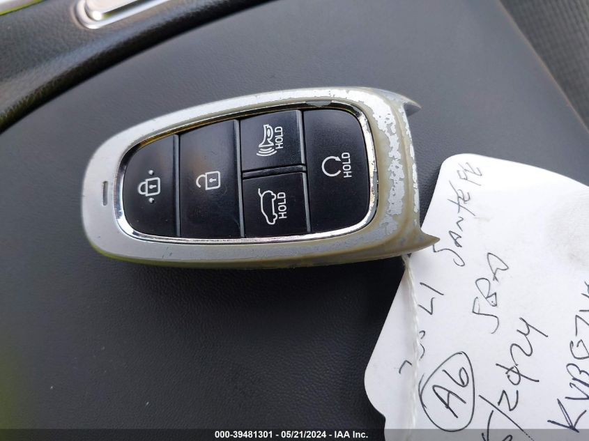 2021 Hyundai Santa Fe Sel VIN: 5NMS6DAJ2MH315183 Lot: 39481301