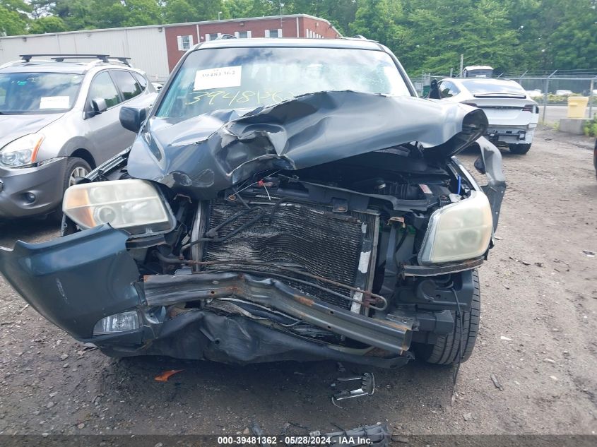 2006 Honda Pilot Ex-L VIN: 2HKYF18706H518730 Lot: 39481362