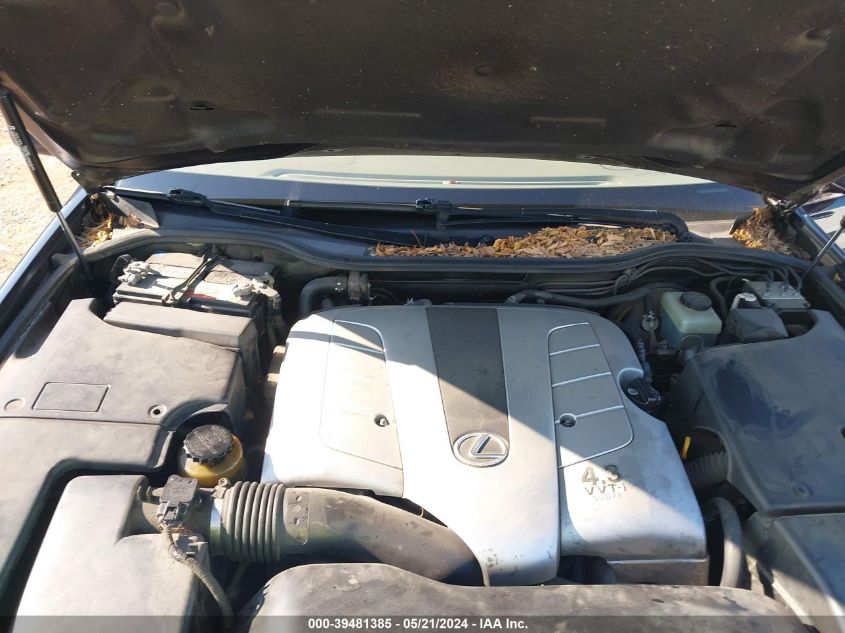 2001 Lexus Ls 430 VIN: JTHBN30F510011124 Lot: 39481385