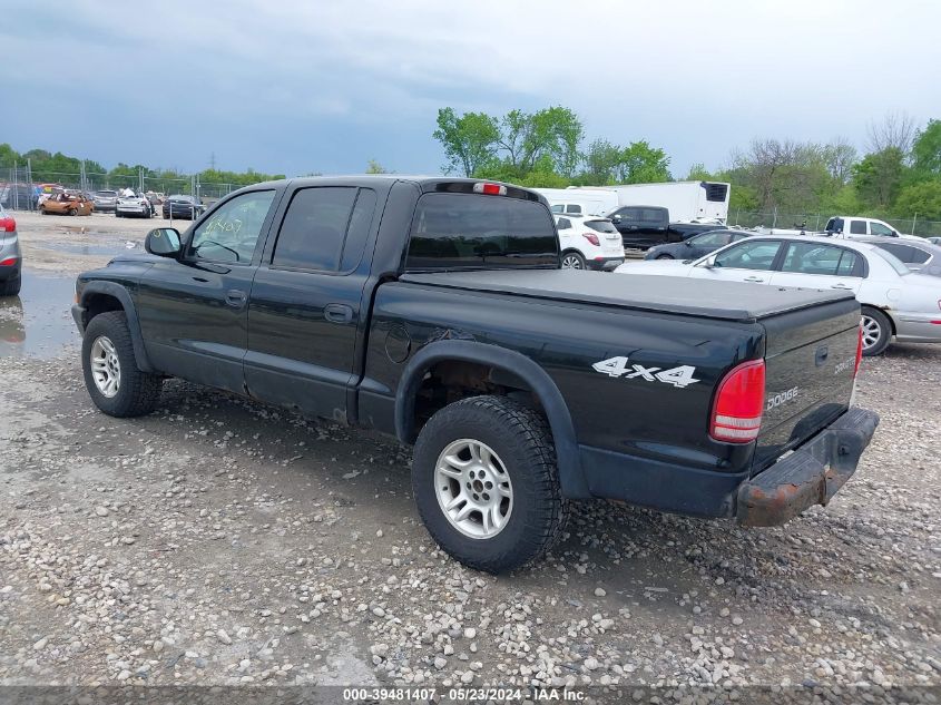 2003 Dodge Dakota Sport/Sxt VIN: 1D7HG38NX3S363064 Lot: 39481407