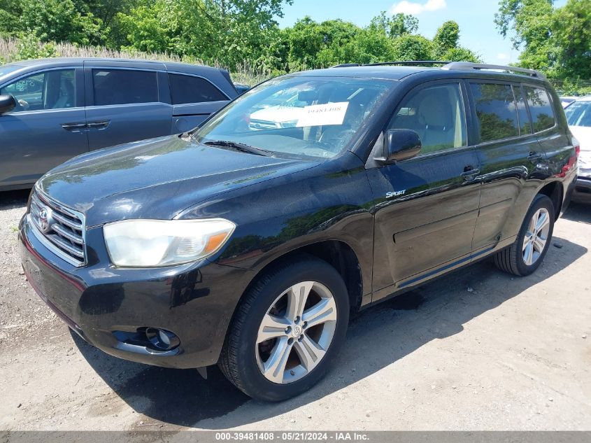 2008 Toyota Highlander Sport VIN: JTEES43A482049029 Lot: 39481408