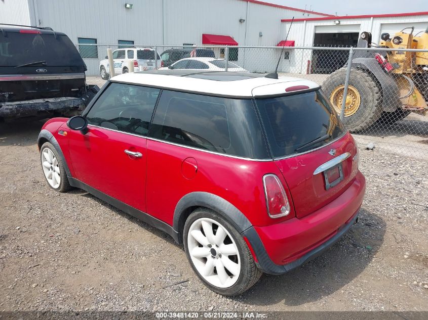 2005 Mini Cooper VIN: WMWRC335X5TK61615 Lot: 39481420