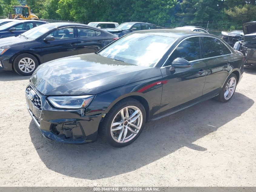 2020 Audi A4 Premium 45 Tfsi Quattro S Tronic VIN: WAUDNAF4XLA061578 Lot: 39481436