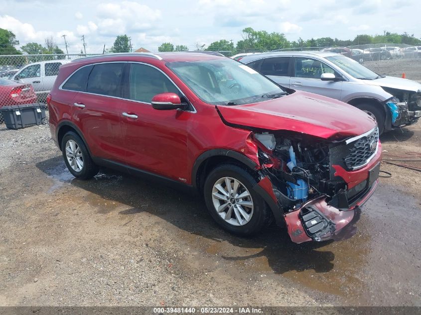 2019 KIA SORENTO 2.4L LX - 5XYPGDA34KG569814