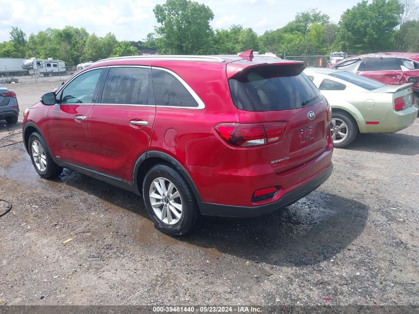 2019 Kia Sorento 2.4L Lx VIN: 5XYPGDA34KG569814 Lot: 39481440