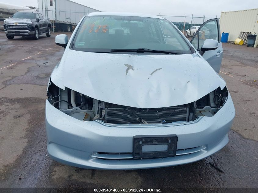 2012 Honda Civic Lx VIN: 2HGFB2F55CH566224 Lot: 39481468