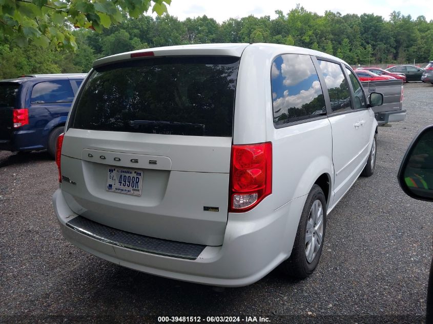 2016 Dodge Grand Caravan Se VIN: 2C4RDGBGXGR122346 Lot: 39481512