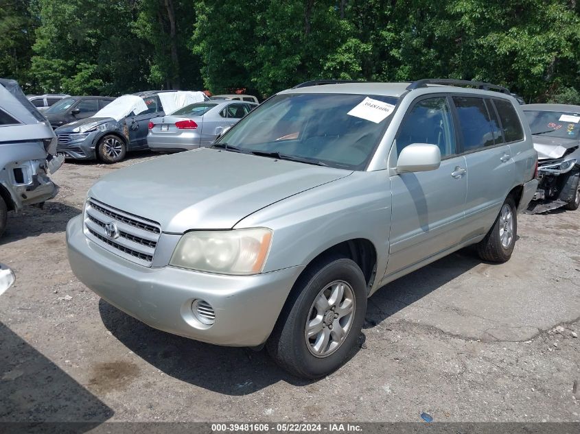 2003 Toyota Highlander V6 VIN: JTEGF21A530095154 Lot: 39481606