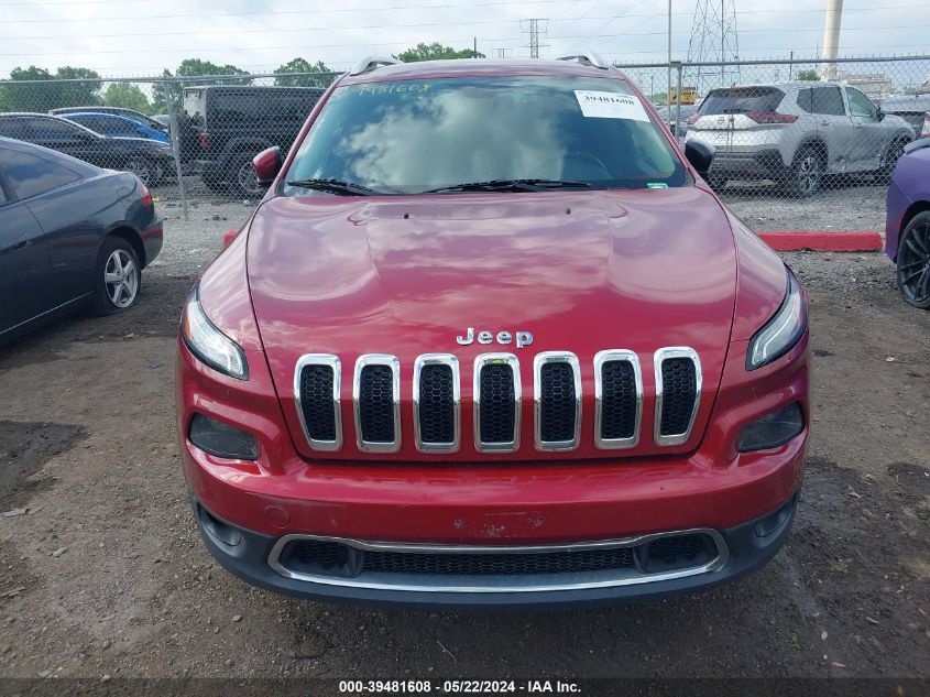 2015 Jeep Cherokee Limited VIN: 1C4PJMDB3FW592935 Lot: 39481608