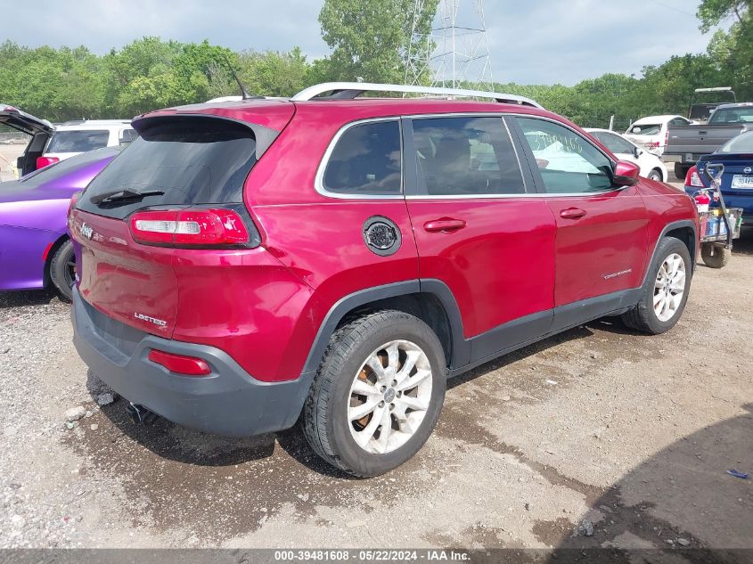 2015 Jeep Cherokee Limited VIN: 1C4PJMDB3FW592935 Lot: 39481608