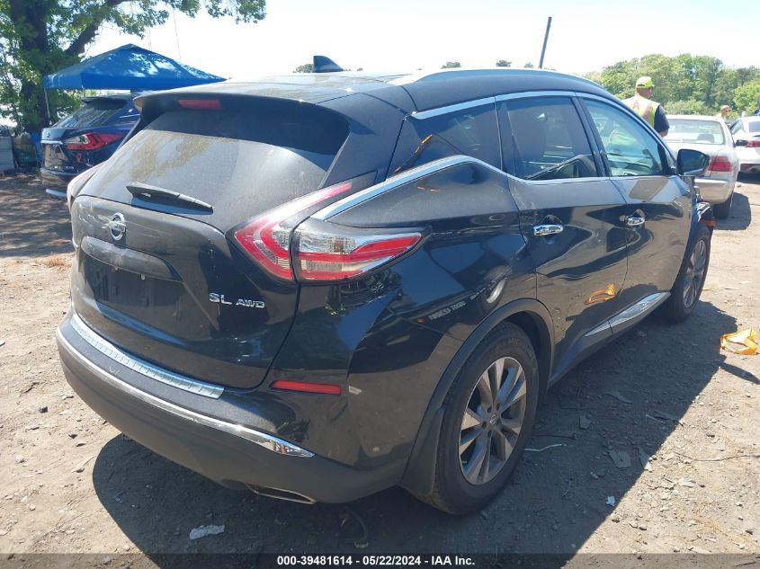 2017 Nissan Murano Sl VIN: 5N1AZ2MH5HN203529 Lot: 39481614