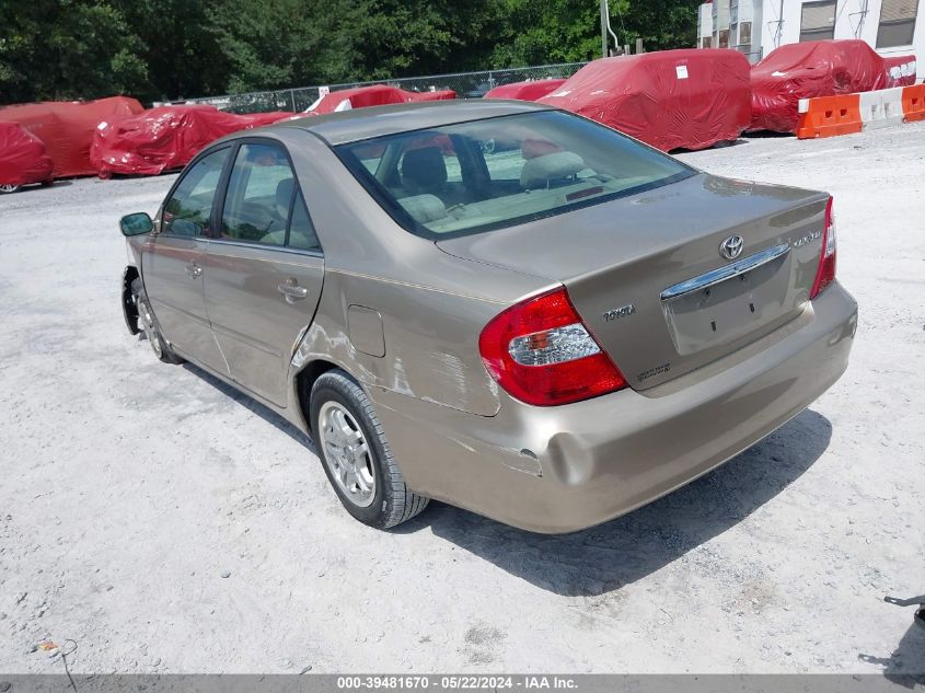 2003 Toyota Camry Le VIN: JTDBE32K230158757 Lot: 39481670