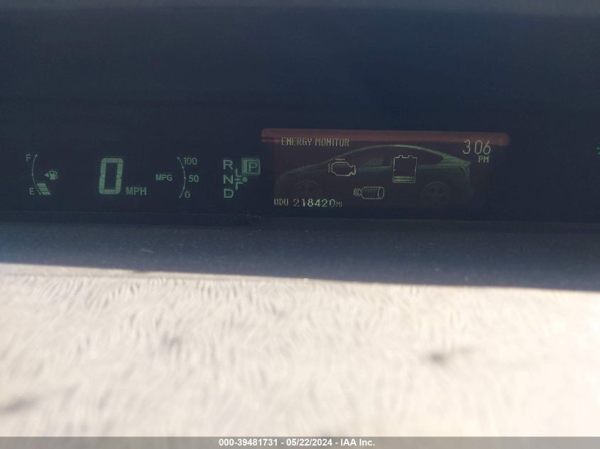 2013 Toyota Prius Two VIN: JTDKN3DU9D5586988 Lot: 39481731