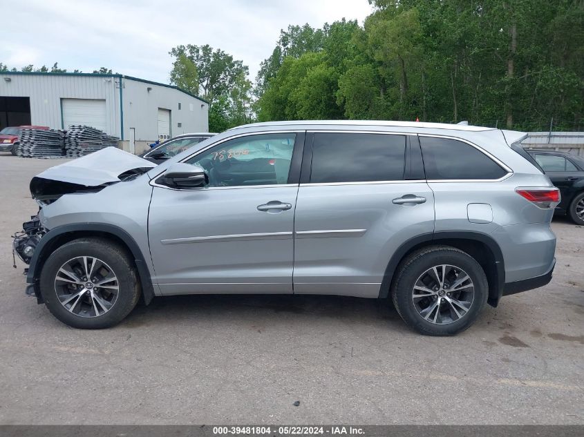 2016 Toyota Highlander Xle V6 VIN: 5TDJKRFH7GS278806 Lot: 39481804