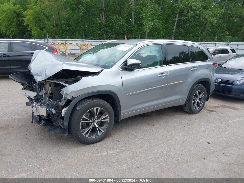 2016 Toyota Highlander Xle V6 VIN: 5TDJKRFH7GS278806 Lot: 39481804