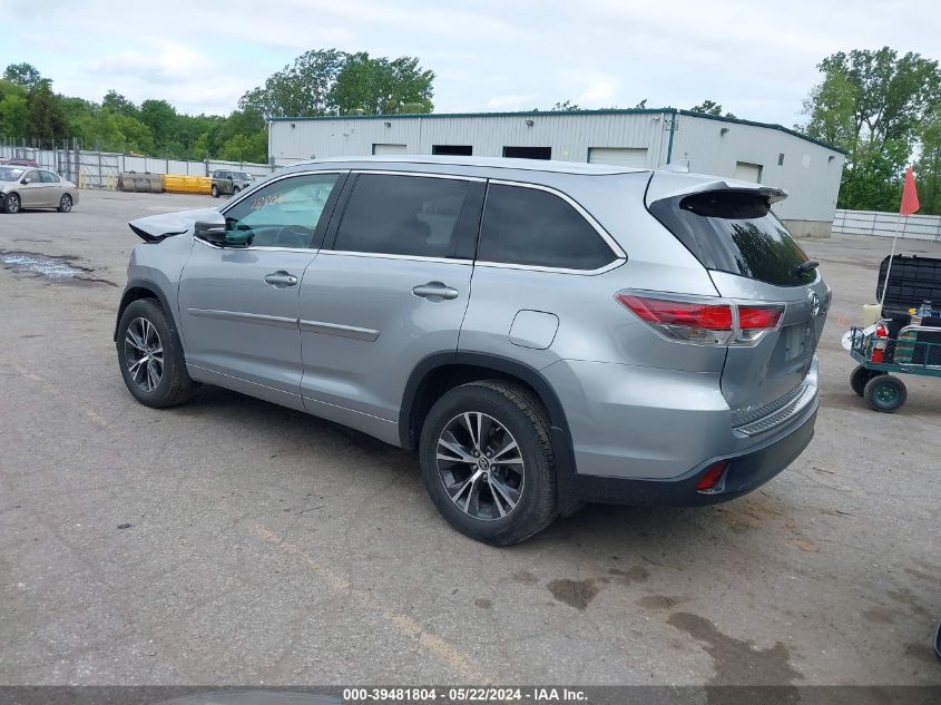 2016 Toyota Highlander Xle V6 VIN: 5TDJKRFH7GS278806 Lot: 39481804