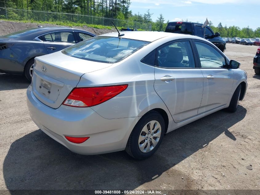 2016 Hyundai Accent Se VIN: KMHCT4AEXGU006117 Lot: 39481808