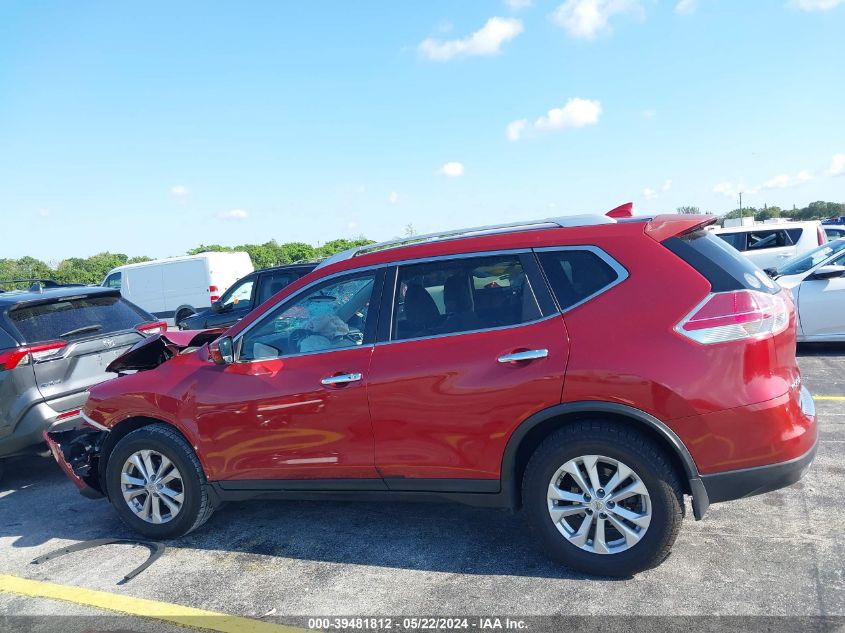 2016 Nissan Rogue Sv VIN: KNMAT2MT3GP592829 Lot: 39481812