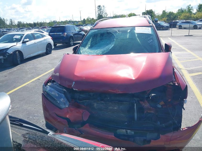 2016 Nissan Rogue Sv VIN: KNMAT2MT3GP592829 Lot: 39481812