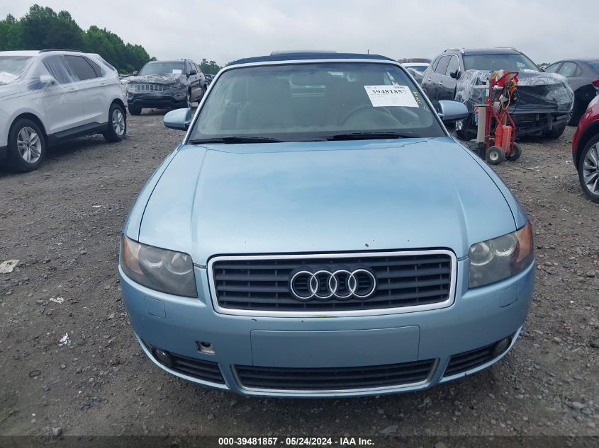 2004 Audi A4 1.8T VIN: WAUAC48H64K008995 Lot: 39481857