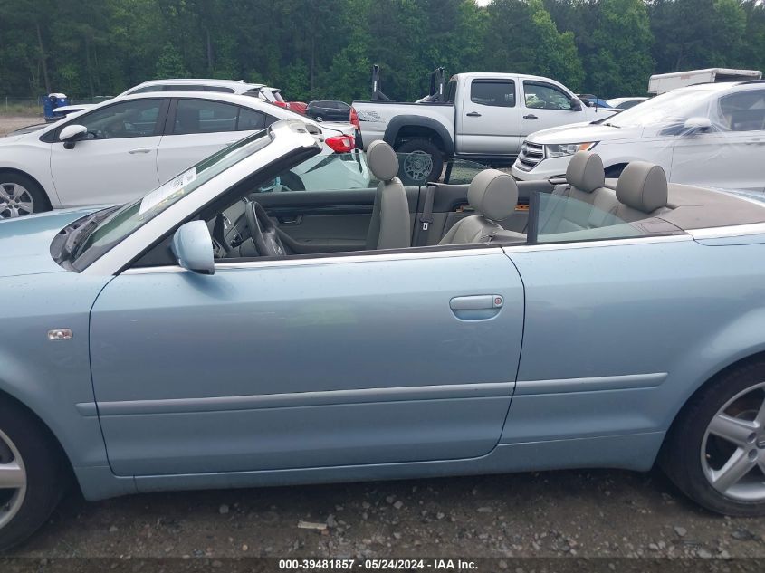 2004 Audi A4 1.8T VIN: WAUAC48H64K008995 Lot: 39481857