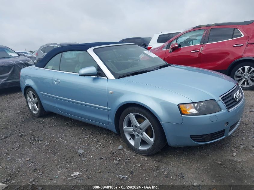 2004 Audi A4 1.8T VIN: WAUAC48H64K008995 Lot: 39481857