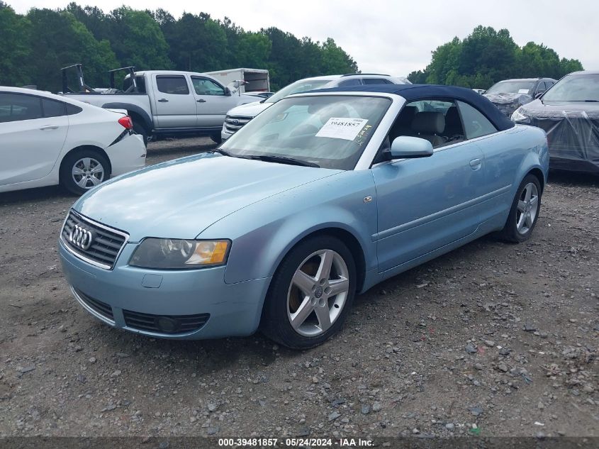 2004 Audi A4 1.8T VIN: WAUAC48H64K008995 Lot: 39481857