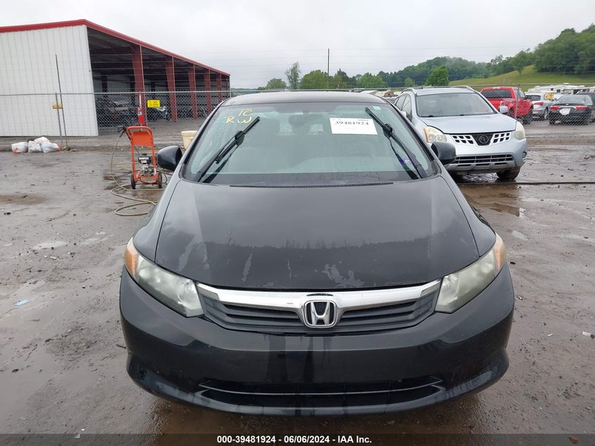 2012 Honda Civic Lx VIN: 2HGFB2F52CH308548 Lot: 39481924