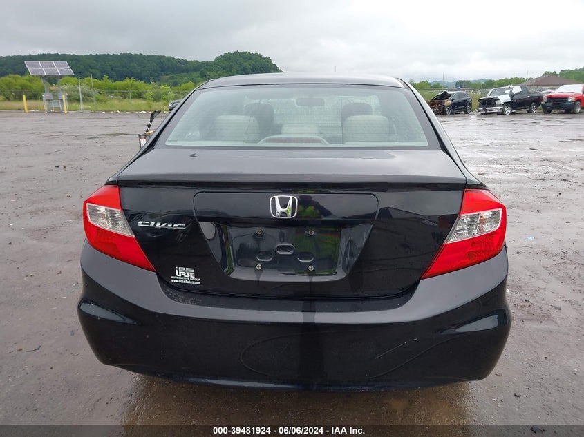 2012 Honda Civic Lx VIN: 2HGFB2F52CH308548 Lot: 39481924