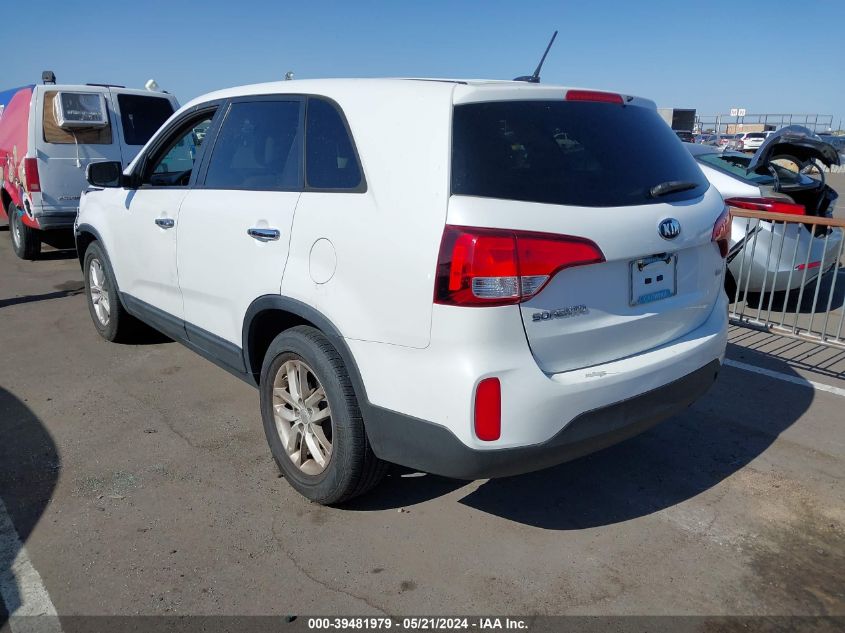 2015 Kia Sorento Lx VIN: 5XYKT3A69FG569842 Lot: 39481979