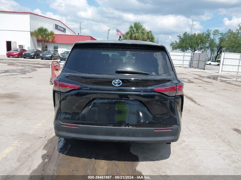 2022 Toyota Sienna Le VIN: 5TDKRKEC0NS117627 Lot: 39481987