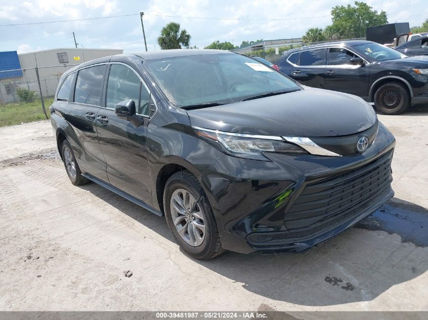 2022 Toyota Sienna Le VIN: 5TDKRKEC0NS117627 Lot: 39481987