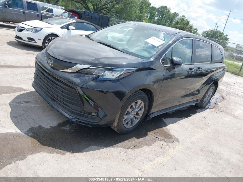 2022 Toyota Sienna Le VIN: 5TDKRKEC0NS117627 Lot: 39481987