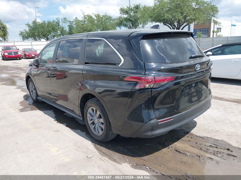 2022 Toyota Sienna Le VIN: 5TDKRKEC0NS117627 Lot: 39481987