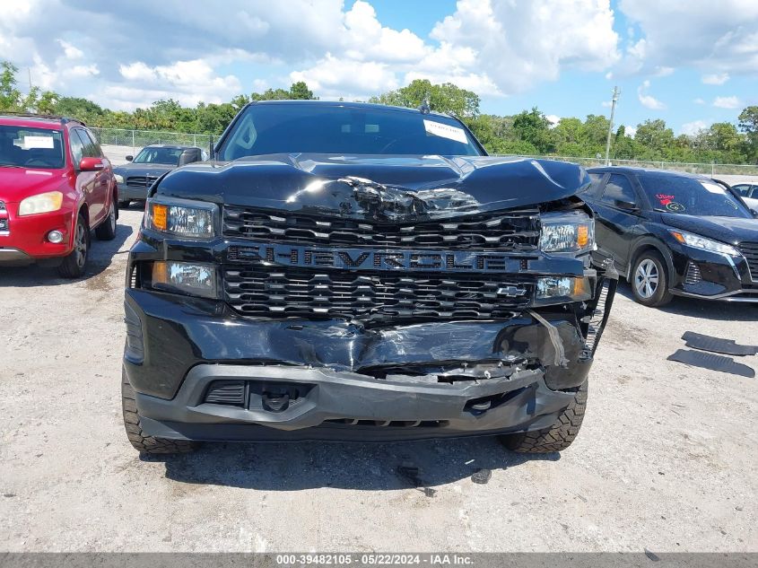 2021 Chevrolet Silverado 1500 2Wd Double Cab Standard Bed Custom VIN: 1GCRWBEK1MZ318089 Lot: 39482105